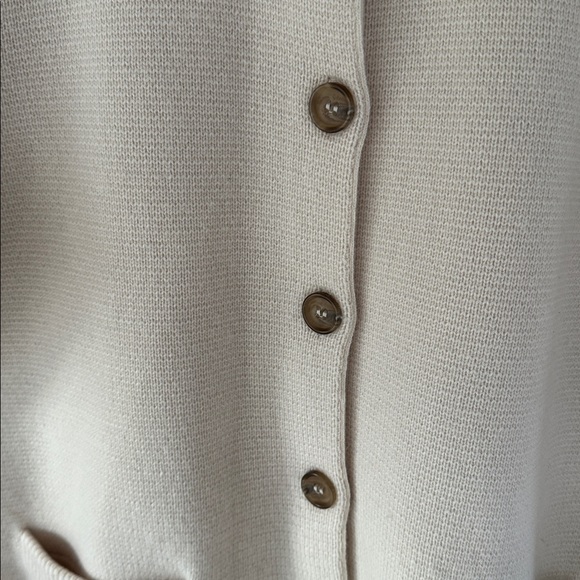 Jenni Kayne Cooper Cashmere Cardigan Sz L Ivory Beige - Picture 10 of 15